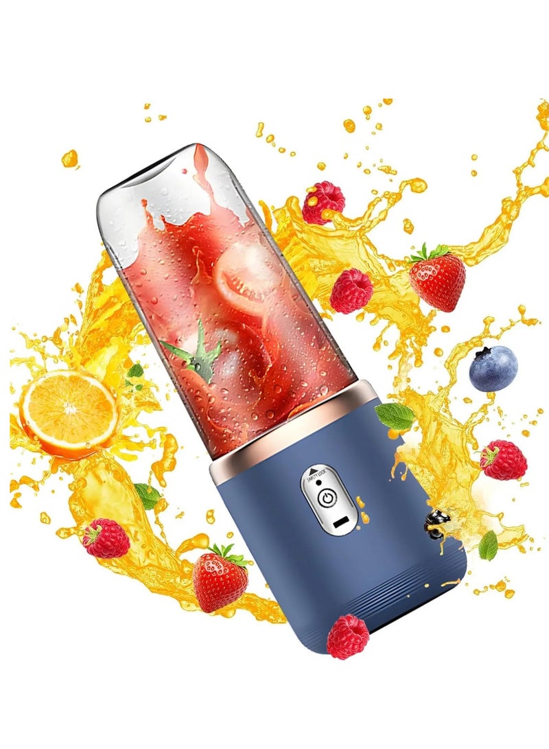 Portable Blender, Blender Juicer Juice Cup Fruit Blender Portable Fruit Cup, USB Rechargeable Personal Size Juice Cup, Personal Blender for Smoothies and Smoothies, 400ml Travel Juice Cup - Image 1