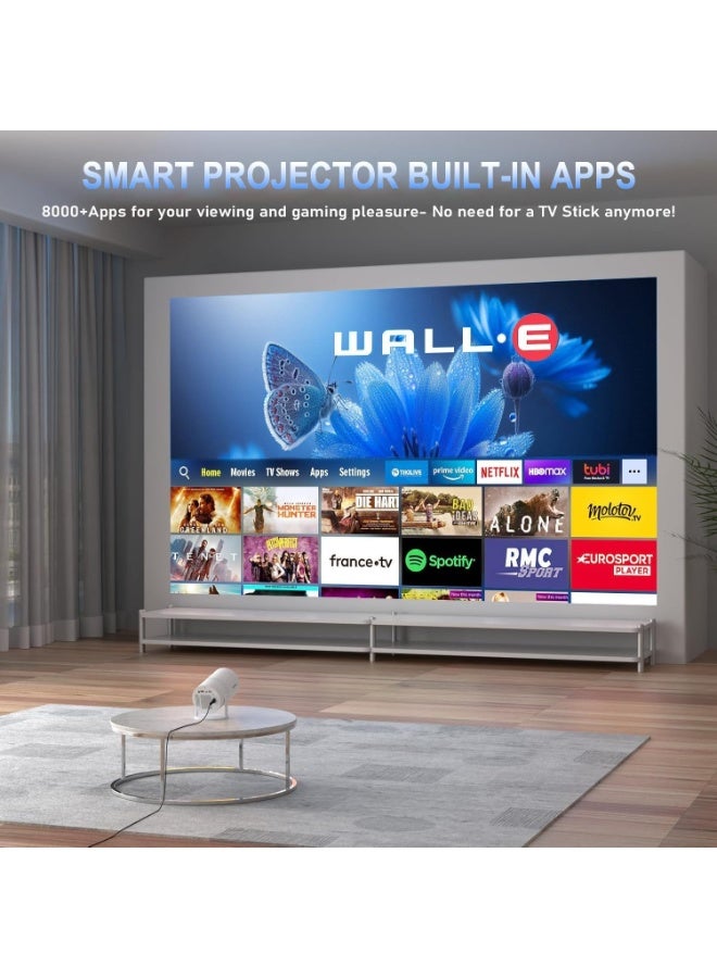HY300 Pro+ Mini Projector – 4K HDR Smart Portable Projector, 3000 Lumens Daylight Brightness, Full HD 1080p, Android, WiFi & Bluetooth, Home Theater, Movies & Gaming - Image 5