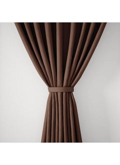 Wakefit Wakefit Curtains 9 feet Long Set of 2, Blackout Curtains, Door Curtains 9 feet, Curtains for Living Room, Polyester Solid Curtains, Decoration Items for Home Décor (Keoti Brown)  - Image 3