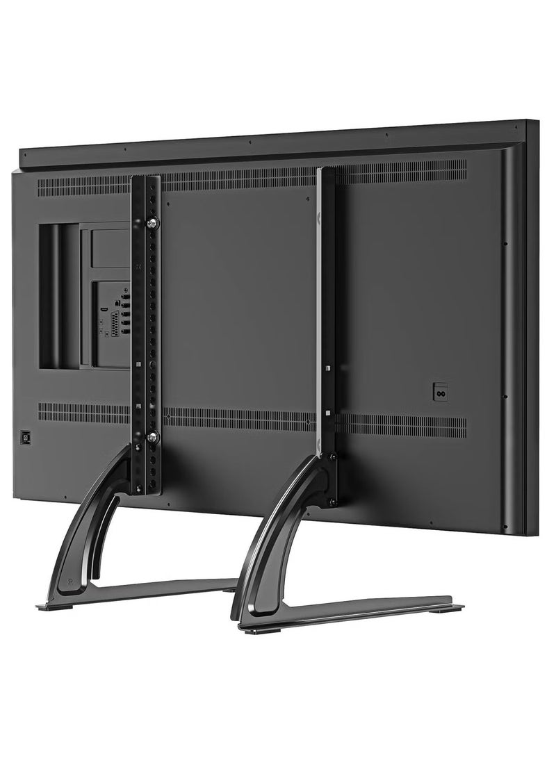 JAJEEK حامل تلفاز عالمي للطاولة لشاشات 27-55 بوصة – ارتفاع قابل للتعديل، قاعدة قوية لشاشات LCD/LED/Plasma، يدعم حتى 88 رطل، متوافق مع VESA 800x400mm - Image 1