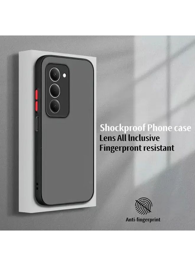 غطاء خلفي شفاف من البولي كربونات الصلب لهاتف Redmi 15 5G، مقاوم للخدوش وبصمات الأصابع، مع إطار جانبي ناعم من مادة TPU المضادة للصدمات، باللون الأزرق العميق. - Image 1