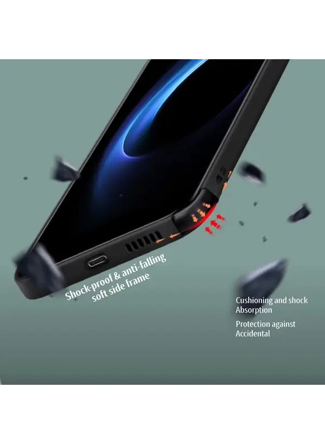 غطاء خلفي شفاف من البولي كربونات الصلب لهاتف Redmi 15 5G، مقاوم للخدوش وبصمات الأصابع، مع إطار جانبي ناعم من مادة TPU المضادة للصدمات، باللون الأزرق العميق. - Image 3