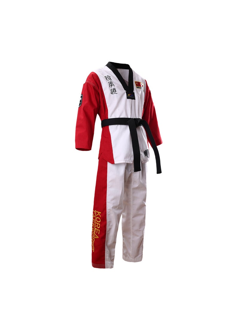 Generic Korean Tigers Martial Arts Uniform Performance Training Gear Adult Childrens Dojo Clothes for Training and Teaching Red patchwork street uniform 