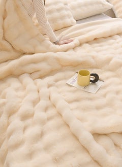 Sharpdo Winter Blanket Thickened Double-sided Plush Blanket Bedroom Throw Blanket Soft Warm Rabbit Fleece Throw Blanket  - Image 3