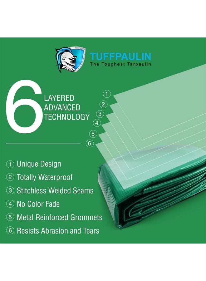 TUFFPAULIN TUFFPAULIN Waterproof UV Treated Tarpaulin (Green, 9x6 ft)  - Image 3
