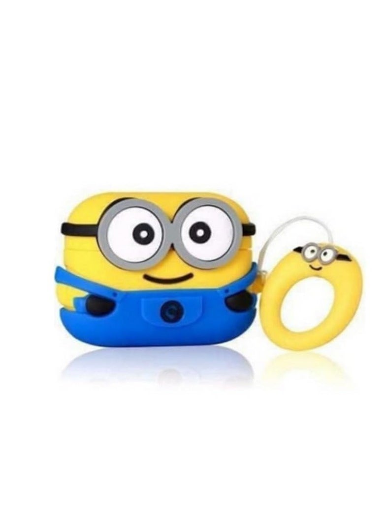 Generic - Case Soft Silicone Shockproof Cover for Apple Airpods Pro  , New 3D Cute Cartoon Creative Fun Case Skin with Keychain Design for Airpods Pro Charging Case2 - Image 1