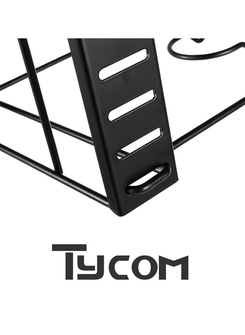 TYCOM Tycom Pots and Pans Organizer for Cabinet,Kitchen Organizer and Storage Rack,Space Saving Stand with Adjustable Dividers,8 Layer Double Sided With Iron Wire Black.  - Image 2