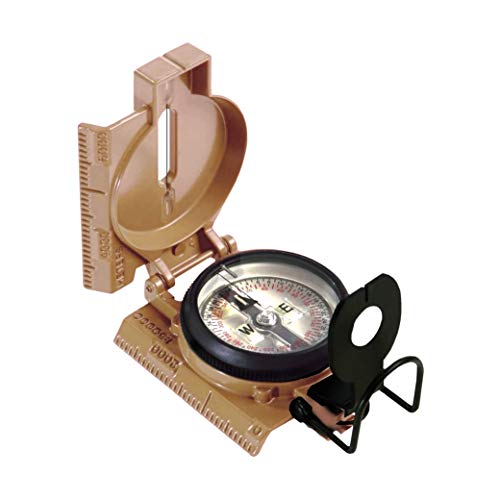 Cammenga US Military Tritium Lensatic Compass Coyote Brown - Hand Held Military Compass with Clam Shell Storage Case and Waterproof Pouch - Image 1