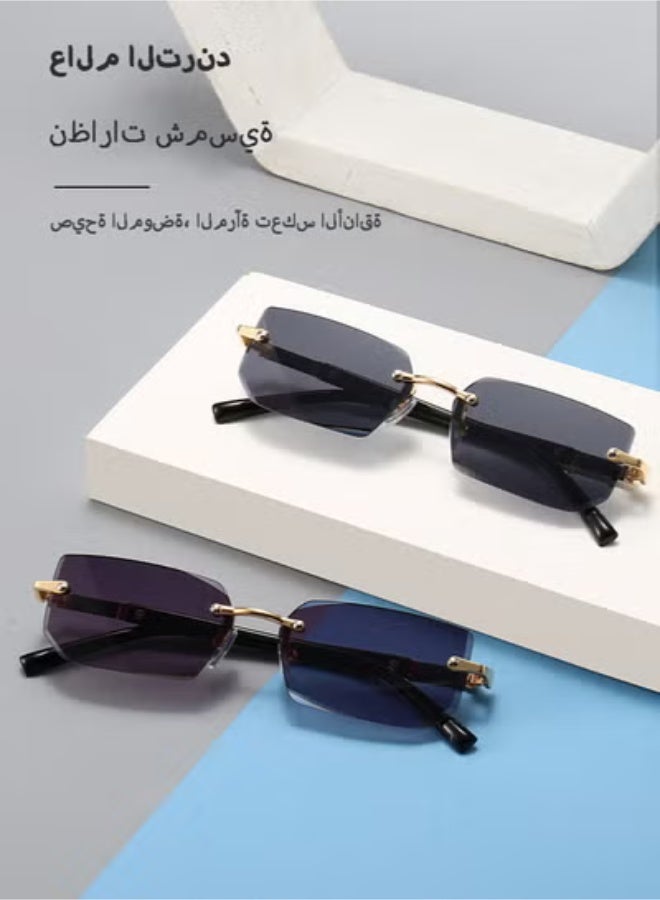 ج الروح نظارات شمسية ذات إطار معدني مثير | تصميم شخصي | خفيفة الوزن مع حماية من الأشعة فوق البنفسجية | للرجال والنساء - Image 1