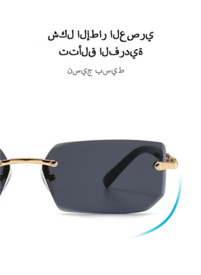 ج الروح نظارات شمسية ذات إطار معدني مثير | تصميم شخصي | خفيفة الوزن مع حماية من الأشعة فوق البنفسجية | للرجال والنساء - Image 4