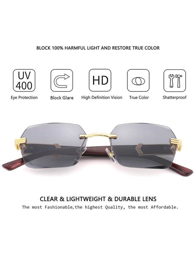 CHUNHUA Rimless Fashion Trend Sunglasses | Personalized Design | Lightweight UV Protection | Unisex - Image 4