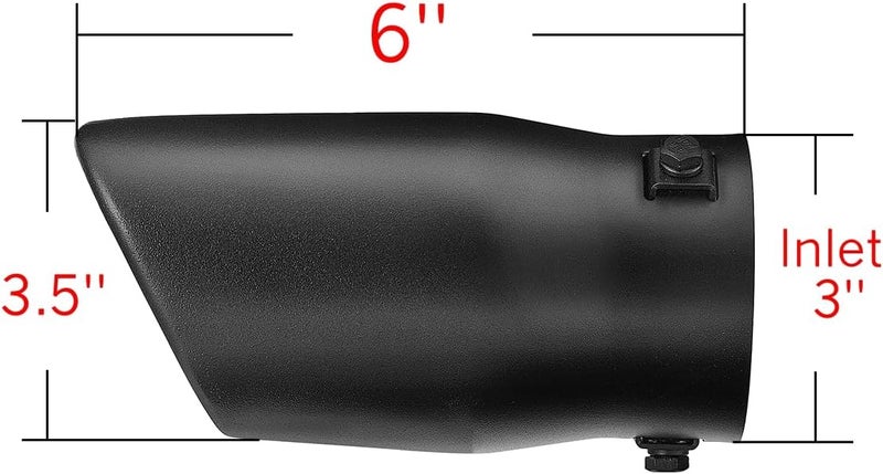 Tritrust Black Exhaust Tip for 1.75 to 2.5 Inch Pipes - Image 2
