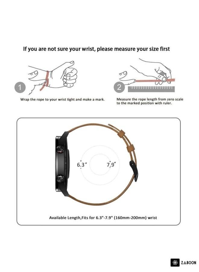 Honor MagicWatch 2 46mm / Magic / Watch Dream Oil Wax Genuine Leather Watch Band  - Image 4