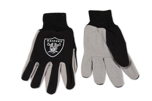 WinCraft NFL Oakland Raiders Two-Tone Gloves, Black/Gray - Image 5