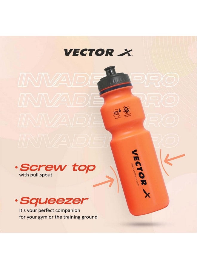 Vector X Gym Sipper Bottle, Leakproof Guarantee Sipper Bottle Ideal for Cycling, Protein, Preworkout and Bcaas, Bpa-Free Material (750 Milliliters, Orange, Plastic) - 750 Ml - Image 3