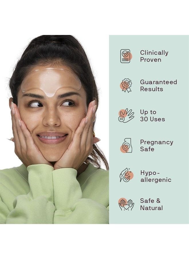 Silicone Face Patches for Wrinkles & Fine Lines - Silicone Fusion Treatment Anti-Wrinkle Patches for Pregnancy Safe SkinCare - Reusable Under Eye, Forehead & Face Wrinkle Patches