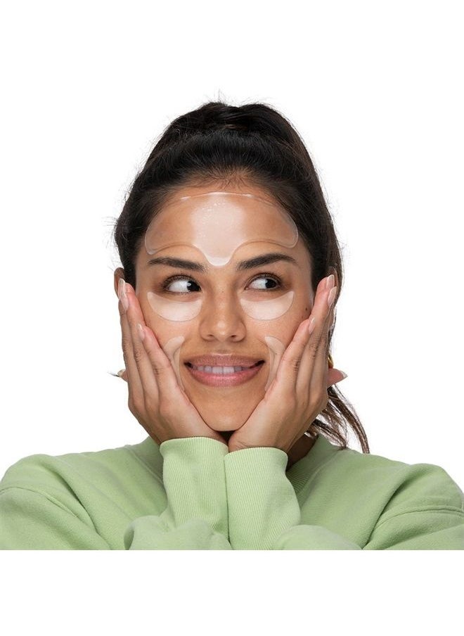 Silicone Face Patches for Wrinkles & Fine Lines - Silicone Fusion Treatment Anti-Wrinkle Patches for Pregnancy Safe SkinCare - Reusable Under Eye, Forehead & Face Wrinkle Patches