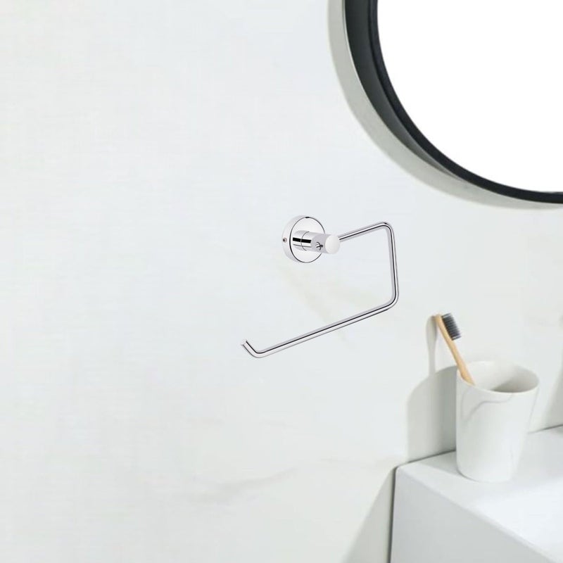 ELITONE Stainless Steel Napkin Ring/Towel Ring/Napkin Holder/Towel Hanger/Towel Holder for Bathroom/Kitchen/Wash Basin (Pack of 1,MO,Chrome Finish) - Image 5