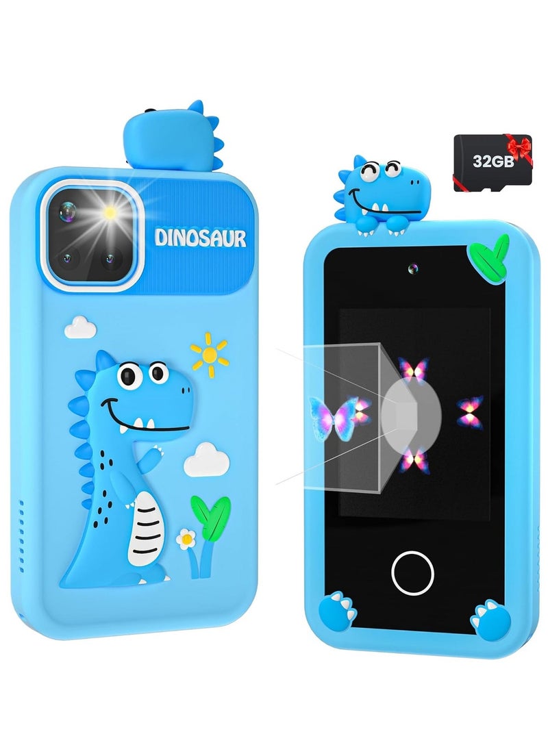 EVEREEN Kids Smart Phone Toy for Boys & Girls Ages 3-10 | 2.8-inch Touch Screen Children's Smart Phone with Dual Camera, 32GB Card, Educational Games, MP3 Music Player, 3D Hologram Display, Early Learning Birthday Gift - Image 1