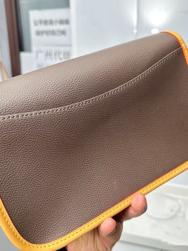 Genuine Leather First-Layer Cowhide Horizontal Square Shoulder Crossbody Messenger Bag Baguette Bag Armpit Bag - Image 5