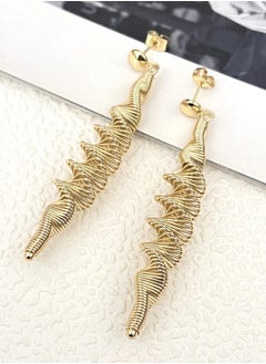 Luxuria 18K Gold Stainless Steel Spiral Hoop Earrings for Women  - Image 3