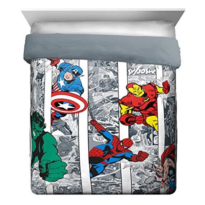 Jay Franco Marvel Avengers Comic Cool 7 Piece Queen Bed Set Includes Comforter & Sheet Set Bedding Features Captain America, Spiderman, Iron Man, Hulk, & Thor Super Soft - Image 5