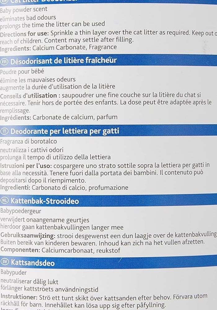 Trixie Fresh'n'Easy Baby Powder Cat Litter Deodorizer - 750G - Image 4