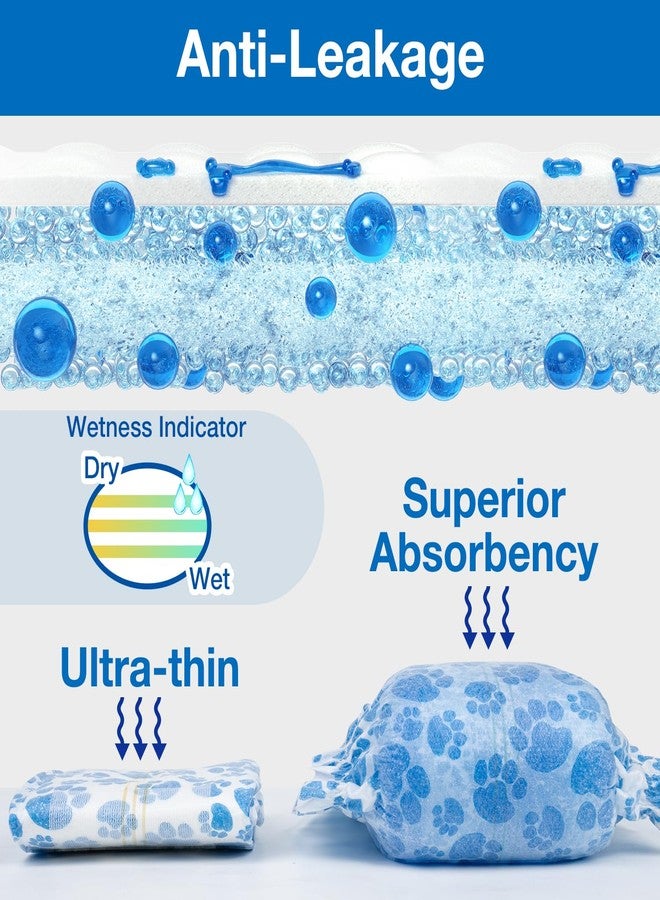 دونو حفاضات دونو للكلاب الذكور، حفاضات استخدام مرة واحدة، 40 حفاضة، مؤشر للبلل، مانعة للتسرب، حفاضات للبطن، تقنية جل سريعة الجفاف، حفاضات للجراء المصابين بسلس البول الناتج عن الإثارة، مقاس صغير جدًا - Image 4