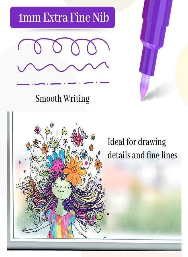 KERIFI Extra Fine Tip Chalk Markers, Dry Erase Marker Pens for Blackboard, Windows, Chalkboard Signs, Bistro - Image 3