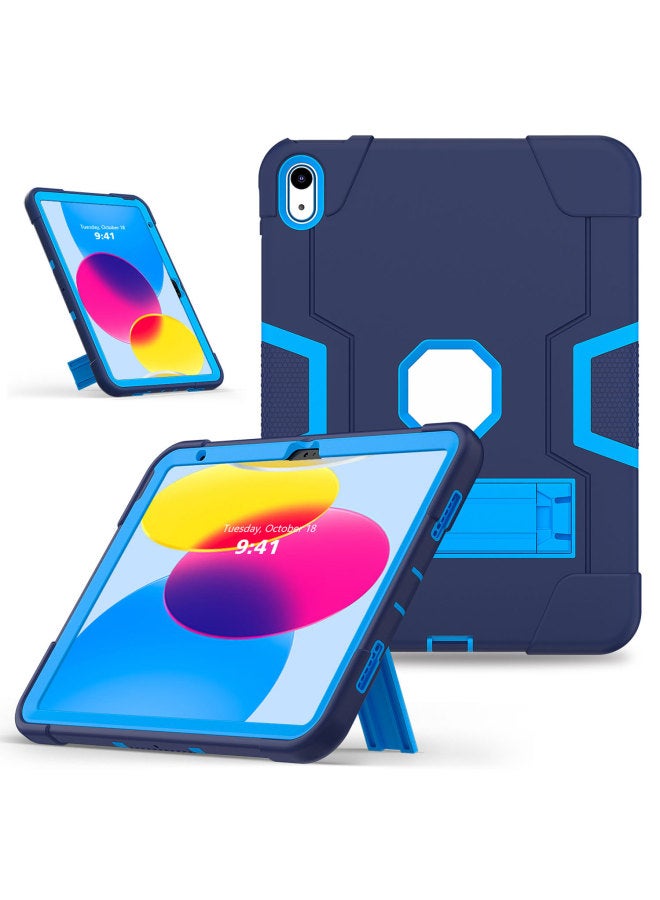 Suitable For Ipad10 Protective Case Tablet Computer Case Holder 10.9 Armor Padse Drop-resistant Case-Color:navy Blue Rose Red PC-Applicable Model:air2/pro9.7