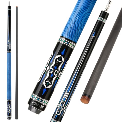 KONLLEN Carbon Fiber Pool Cue Stick 58inch Professional Pool Sticks for Adults Full Carbon Technology Low Deflection Pool Cue Billiard Cues with 125mm Tip Easy to Control Pro Taper UltraSmooth - Image 1