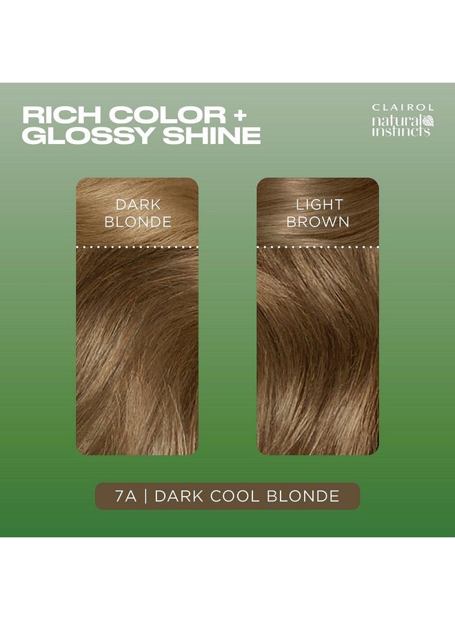 CLAIROL Natural Instincts Demi Permanent Hair Dye, 7A Dark Cool Blonde Hair Color, Pack Of 3 - Image 4
