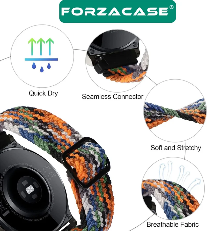 Forzacase Flexible Mesh Buckle Strap Compatible with Huawei Watch GT5 46MM - FC739
