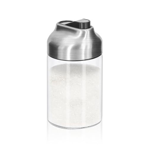 Aelga Glass Sugar Dispenser with Pour Spout, Weighted Pourer, Coffee Bar Accessories for Coffee, Tea and Baking - Image 1