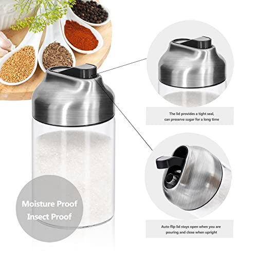Aelga Glass Sugar Dispenser with Pour Spout, Weighted Pourer, Coffee Bar Accessories for Coffee, Tea and Baking - Image 5