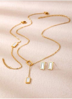 JewelryPalace Gold Plated Stainless Steel Women's Necklace and Bracelets And Earrings Accessories Set  - Image 4