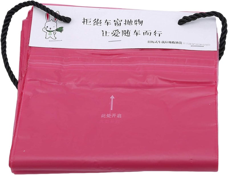 cheekyglo 50 PC Trash Bags Small Trash Bag Recycling Garbage Bags for Kitchen Bathroom Yard Office Wastebasket Car,Red - Image 1