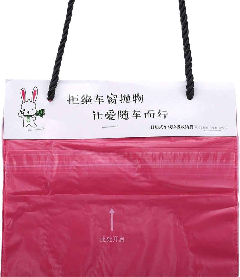 cheekyglo 50 PC Trash Bags Small Trash Bag Recycling Garbage Bags for Kitchen Bathroom Yard Office Wastebasket Car,Red - Image 4