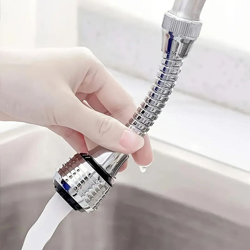 360 Degree Swivel Kitchen Faucet Spray Head Silvery Anti Splash Water Saving - Image 3