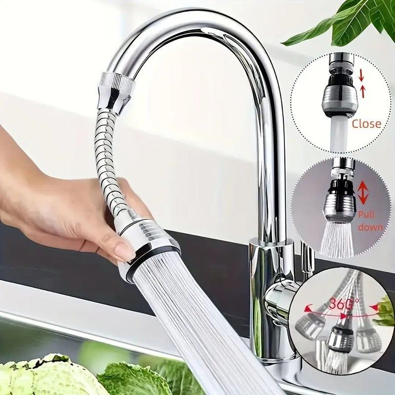 360 Degree Swivel Kitchen Faucet Spray Head Silvery Anti Splash Water Saving - Image 5