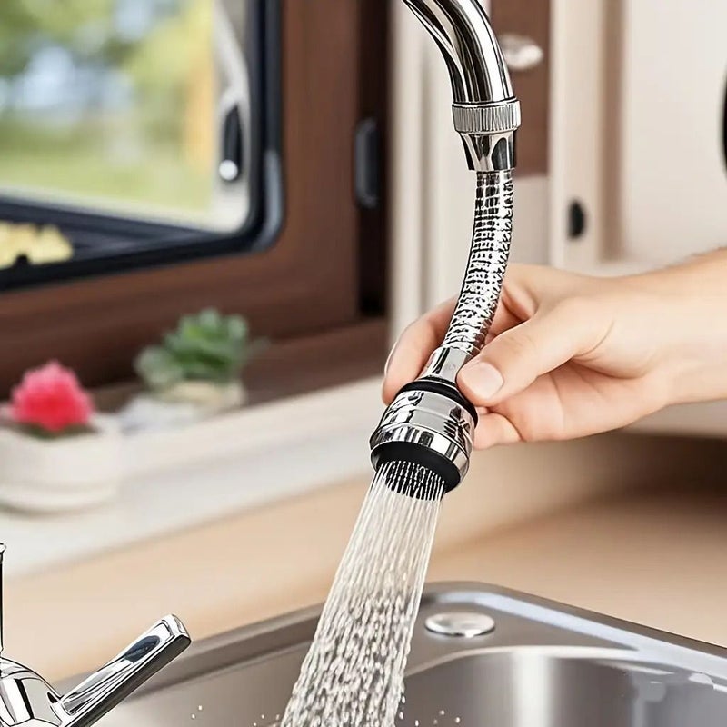 360 Degree Swivel Kitchen Faucet Spray Head Silvery Anti Splash Water Saving - Image 4