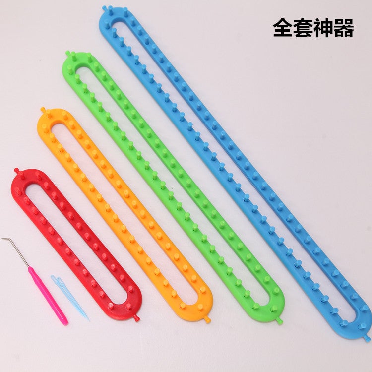 Generic Scarf hat knitting artifact ice strip wool ball handmade diy knitting machine sweater tool zero basic free tutorial Straight full set