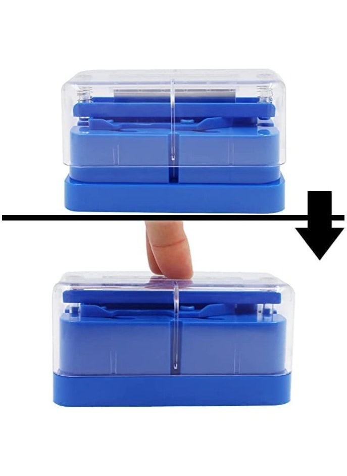 Pill Splitter, 1/2 1/4 Accurate Even Cut for Round Oblong Pills, Multifunctional Pills Divider Dispenser, Cutter for Vitamins, Big & Small Pills, and Medication, Transparent Portable Pill Cutter Box