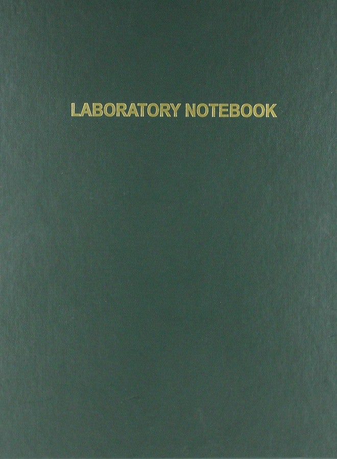 دفتر مختبر/دفتر مختبر من BookFactory Green - 96 صفحة (تنسيق شبكي 0.25 بوصة) 8 7/8 بوصة × 11 1/4 بوصة، غلاف أخضر، غلاف مقوى مخيط (صنع في الولايات المتحدة الأمريكية)