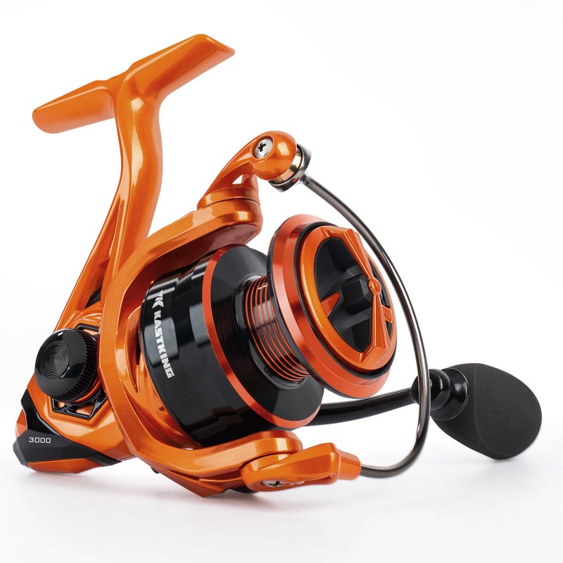 كاست كينج KastKing Lethal Blaze Spinning Fishing Reel, 17.6LBs Max Drag, 5.2:1 Gear Ratio, Ultra-Smooth Freshwater u0026 Inshore Spinning Reel, CNC Aluminum Spool, Ideal for Bass u0026 Trout Fishing - Image 1
