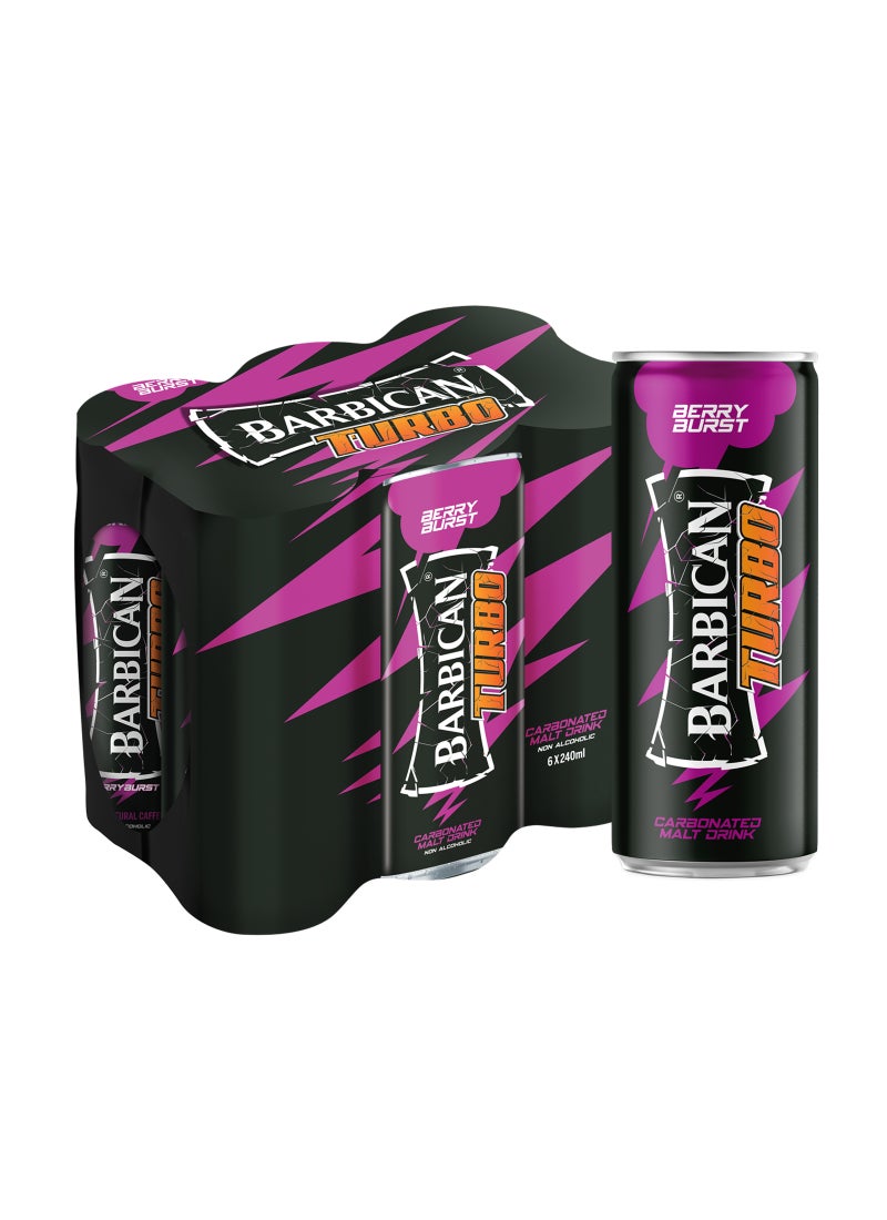Barbican Turbo Berry Flavoured Malt In Can 6 x 240ml - Image 1