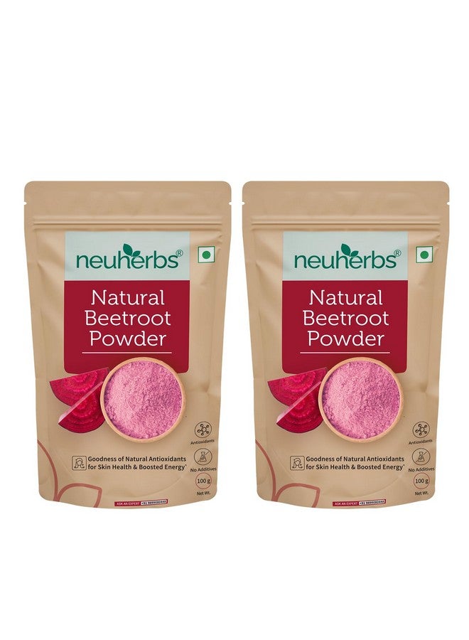 Neuherbs Natural Beetroot Powder For Face, Skin & Hair (100g Pack of 2) | 100% Pure & High Natural Antioxidants | Boost Energy | Face Pack for Glowing & Shining Skin | Additive Free - Image 1