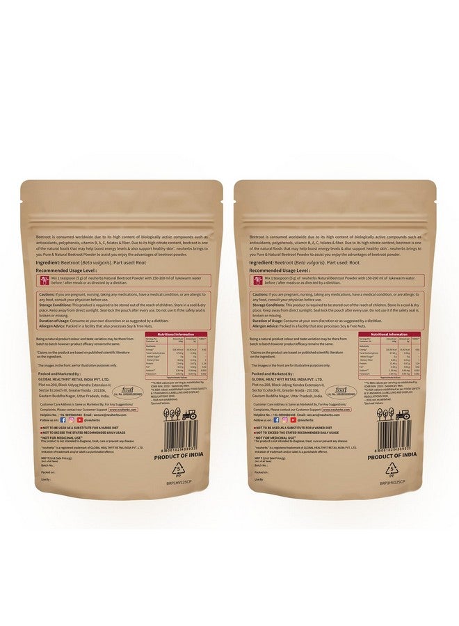 Neuherbs Natural Beetroot Powder For Face, Skin & Hair (100g Pack of 2) | 100% Pure & High Natural Antioxidants | Boost Energy | Face Pack for Glowing & Shining Skin | Additive Free - Image 5