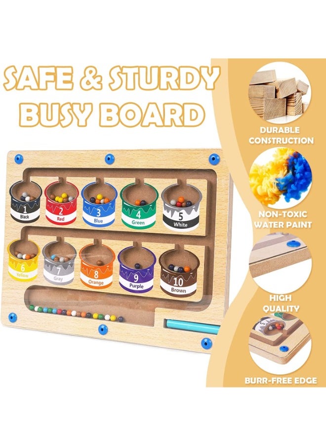 TOY GARDEN Magnetic Color and Number Maze – Wooden Magnet Board Puzzle for Toddlers | Montessori Counting & Sorting Game for Kids Boys & Girls Ages 3+  - Image 5