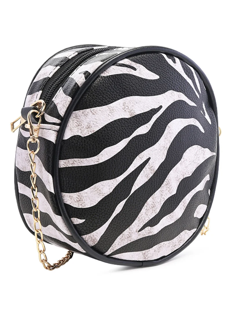 London Rag Black Zebra Canteen Bag